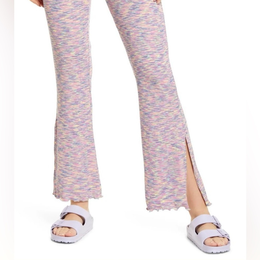 LISA SAYS GAH NWT Josie Berry Spacedye Ribbed flare pant Size M